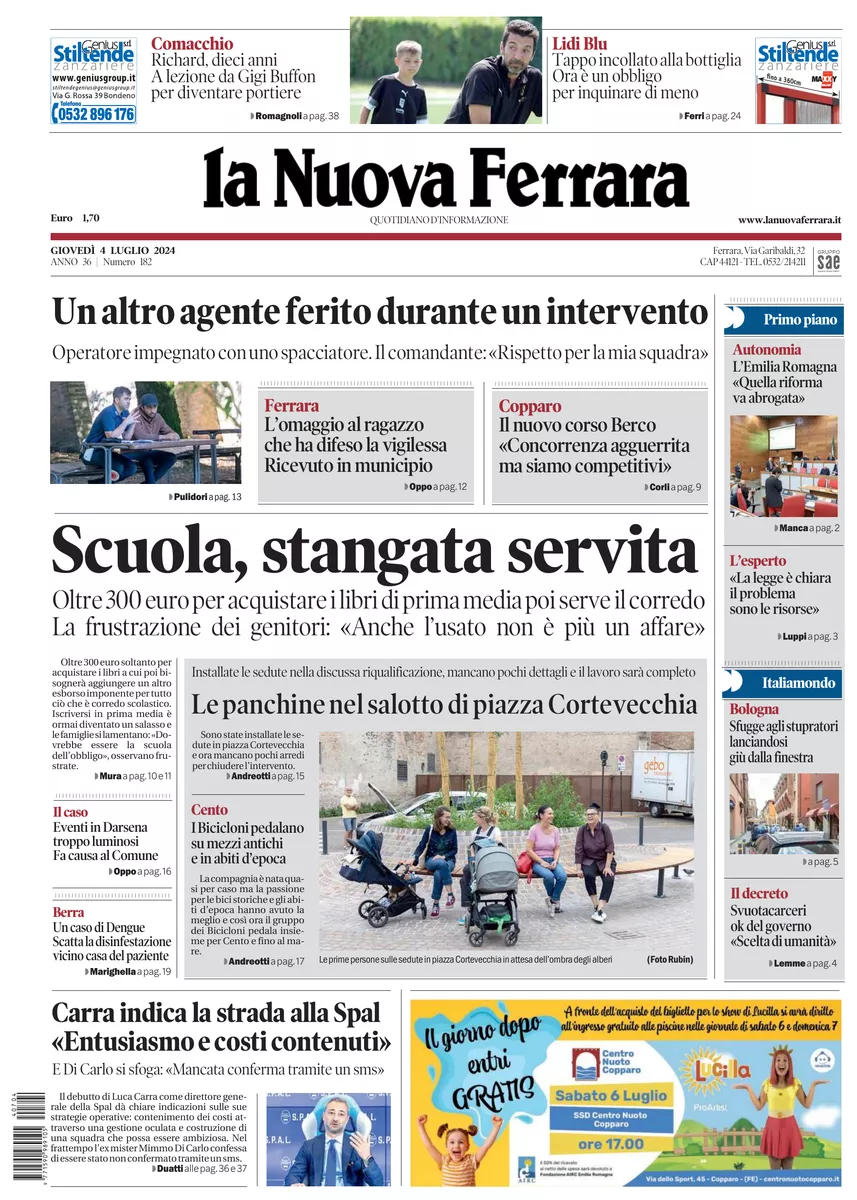 Prima-pagina-nuova ferrara-oggi-edizione-del-2024-07-04